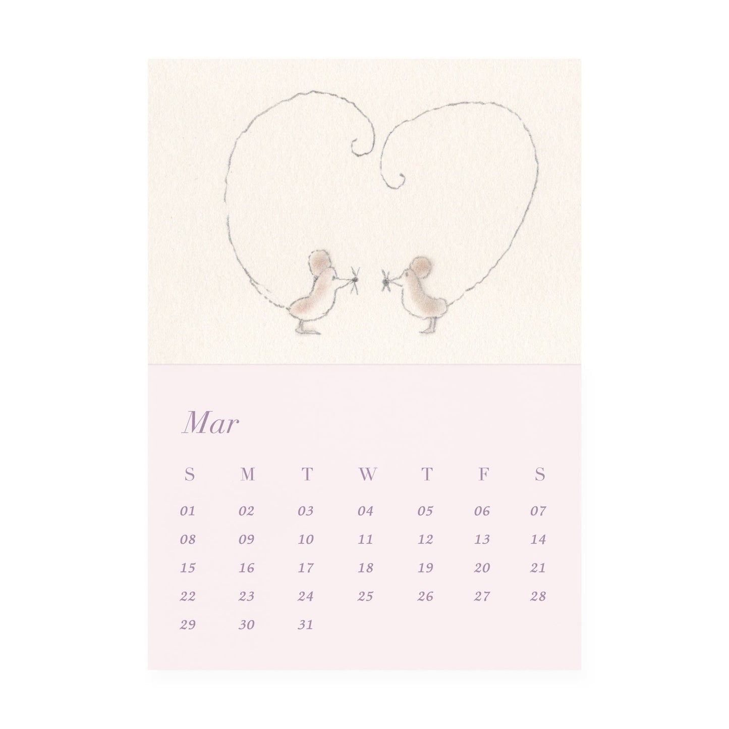 Mouse Calendar + Washi Tape Set