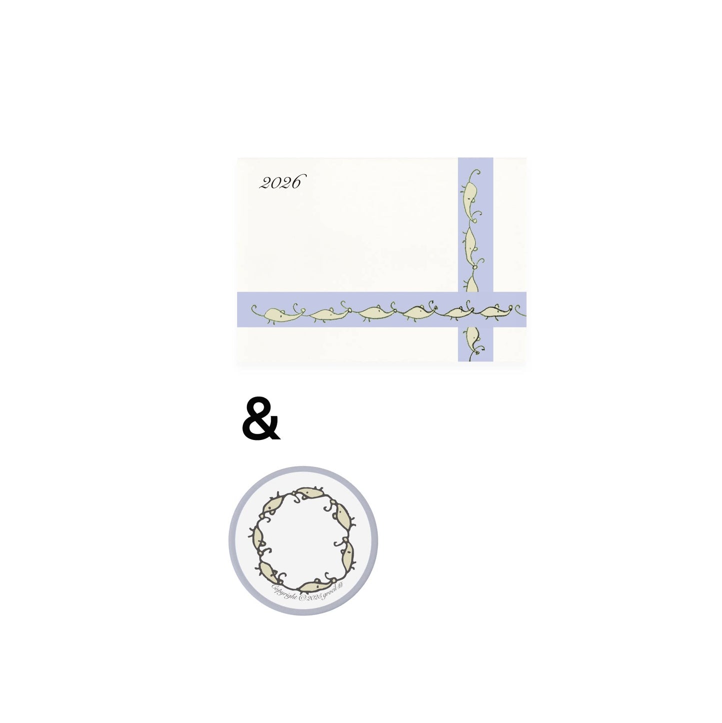 Mouse Calendar + Washi Tape Set